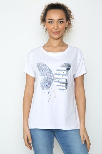 T-shirt à grand motif papillon 3