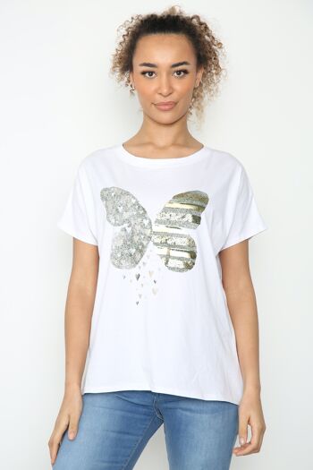 T-shirt à grand motif papillon 5