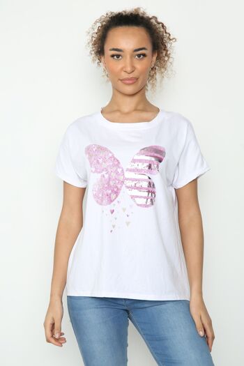 T-shirt à grand motif papillon 6