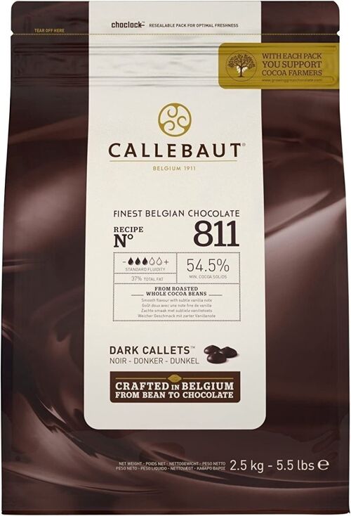 Callebaut n°811 chocolat noir - 2,5 kg