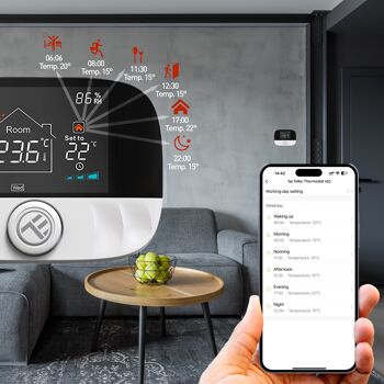 Thermostat d'ambiance Tellur Smart WiFi, TSH02, noir 7
