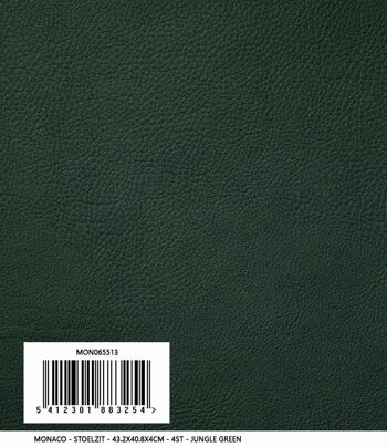 Siège de chaise Monaco | Aspect cuir | cuir végétalien | 41x43x4cm 3