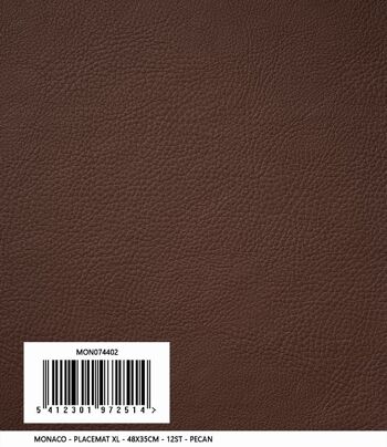Set de table Monaco XL | Aspect cuir | cuir végétalien | 48x35cm 20