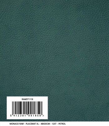Set de table Monaco collection RAW | Aspect cuir vintage | Cuir végétalien| 30x45cm 6