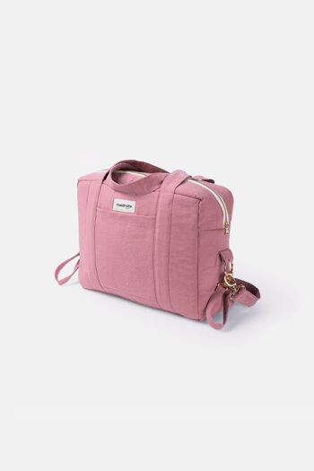 Darcy l'anti sac à langer - Coton recyclé Bois de Rose 2