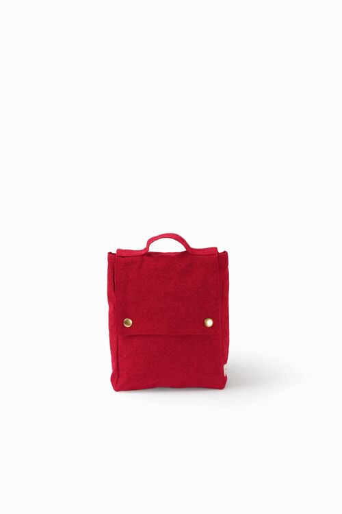 Minimes le sac à dos des tout-petits - Coton recyclé Rouge Vibrant