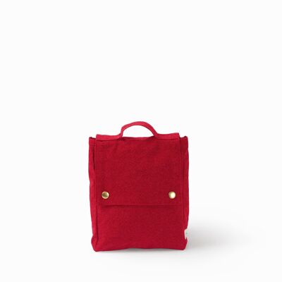 Minimes le sac à dos des tout-petits - Coton recyclé Rouge Vibrant