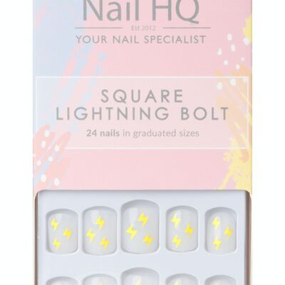 Nail HQ Square Lightning Bolt Nails
