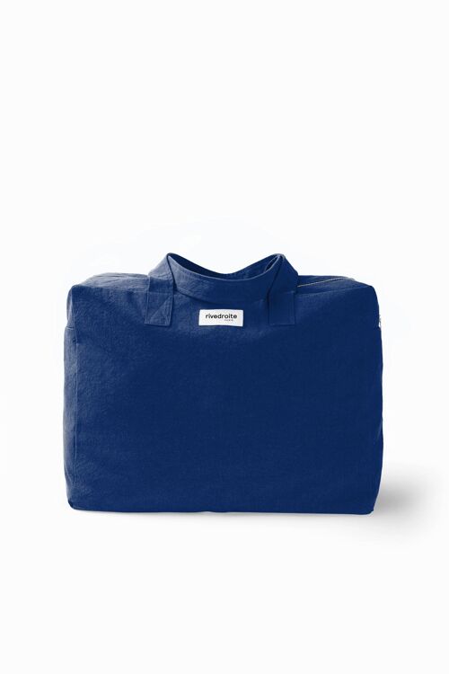 Elzévir le grand sac weekend - Coton recyclé Bleu Nuit