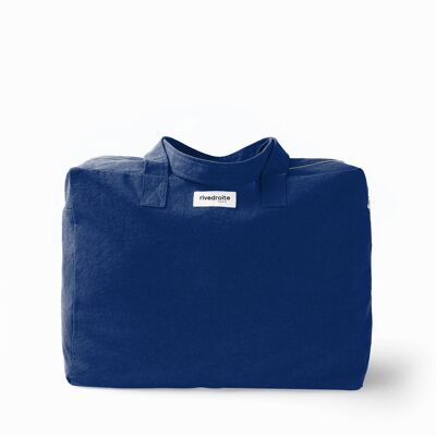 Elzévir le grand sac weekend - Coton recyclé Bleu Nuit