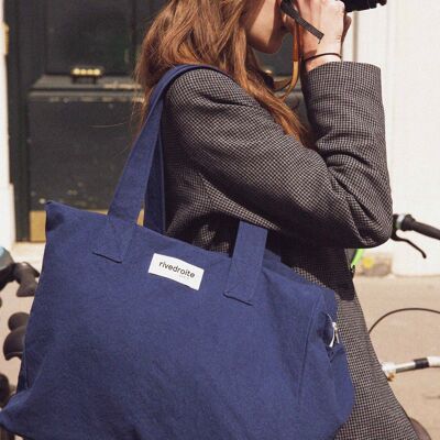 Célestins le sac 24 heures - Coton recyclé Bleu Nuit