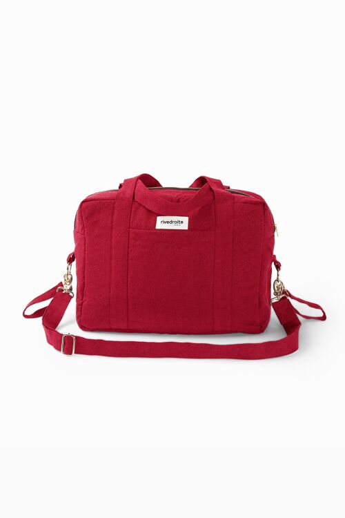 Darcy l'anti sac à langer - Coton recyclé Rouge Vibrant