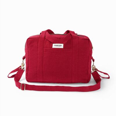 Darcy l'anti sac à langer - Coton recyclé Rouge Vibrant