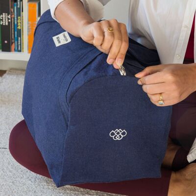 Le sac de yoga en collaboration avec Lili Barbery - Coton recyclé Bleu Nuit