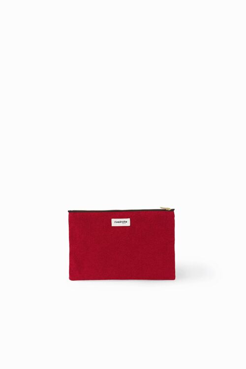 Barbette Medium la pochette - Coton recyclé rouge vibrant