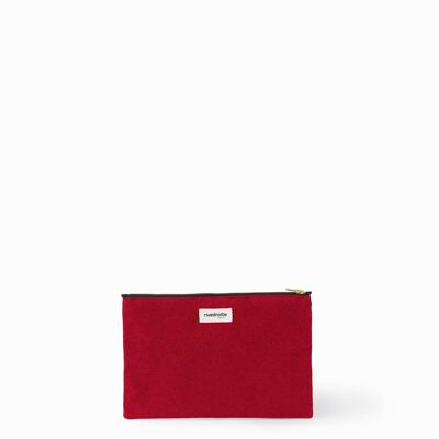 Barbette Medium la pochette - Coton recyclé rouge vibrant