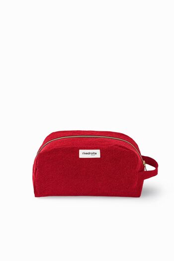 Hermel la trousse de toilette - Coton recyclé rouge vibrant 1