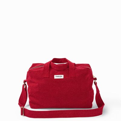 Sauval le city bag - Coton recyclé Rouge Vibrant