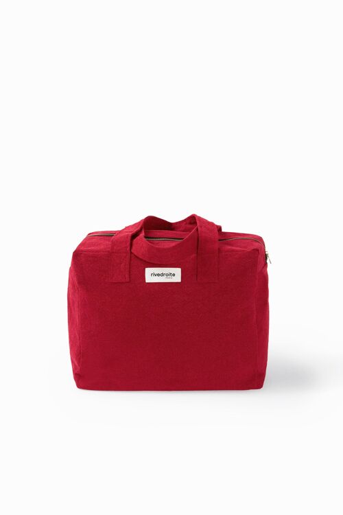 Célestins le sac 24 heures - Coton recyclé Rouge Vibrant