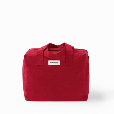 Célestins le sac 24 heures - Coton recyclé Rouge Vibrant