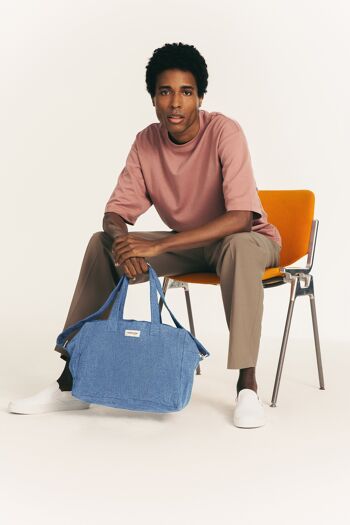 Sauval le city bag - Denim clair upcyclé 1