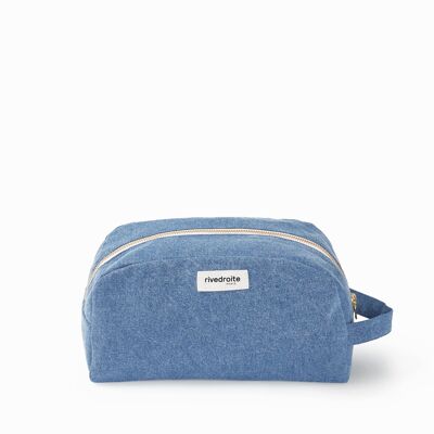 Hermel la trousse de toilette - Denim clair upcyclé