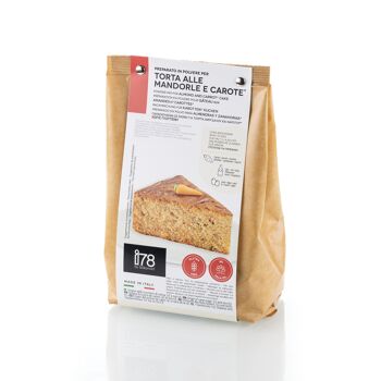 SANS GLUTEN - Mélange en Poudre pour GÂTEAU AUX AMANDES ET CAROTTES - 400g