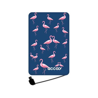 Batterie externe Modèle M - Design Flamingo