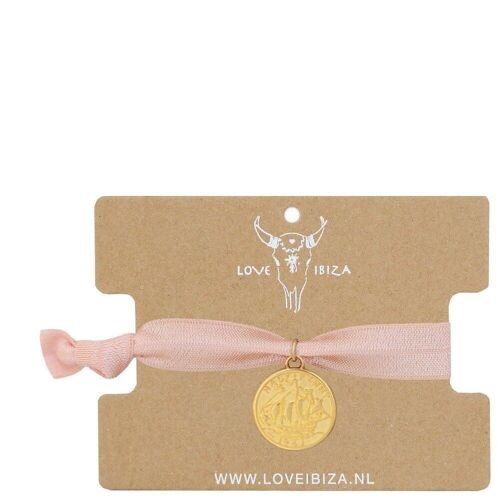 Ibiza armbandje peach coin