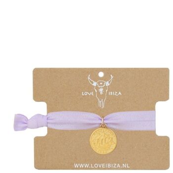 Bracelet Ibiza pièce lilas 1
