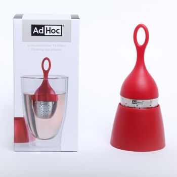 Boule à infuser flottante rouge