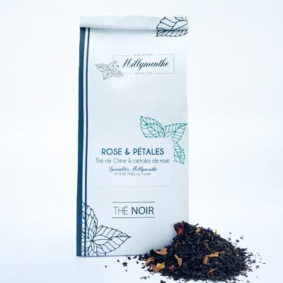 Té negro Rosa y pétalos