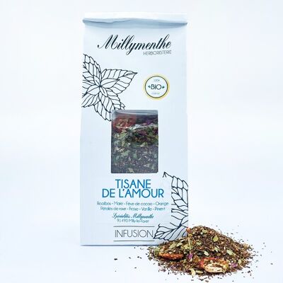 Infusión de té de hierbas de amor orgánico