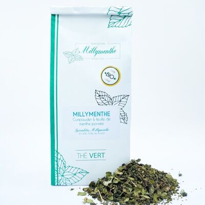 Grüner Tee Millymint aus kontrolliert biologischem Anbau