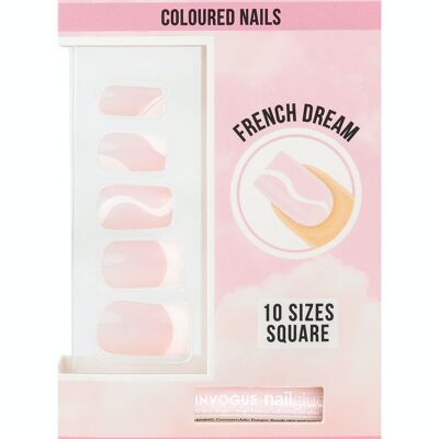 Invogue French Dream Square Nails (24 piezas)