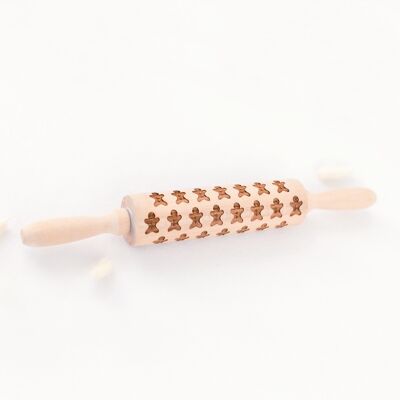 Gingerbread man rolling pin