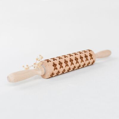 Gingerbread man rolling pin