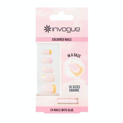 Invogue In a Daze Square Nails (24 piezas)