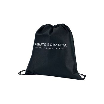 RB1001P | Petit sac en cuir véritable Made in Italy avec bandoulière amovible et boucle de fermeture en métal doré brillant - Couleur Avio - Dimensions : 16,5 x 11 x 8 cm 7