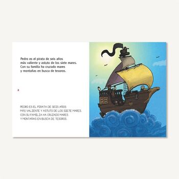 Le trésor du pirate : Livres en espagnol pour apprendre à lire / Histoires avec valeurs, famille, collaboration, responsabilité / En majuscules (bâton) et imprimés 2