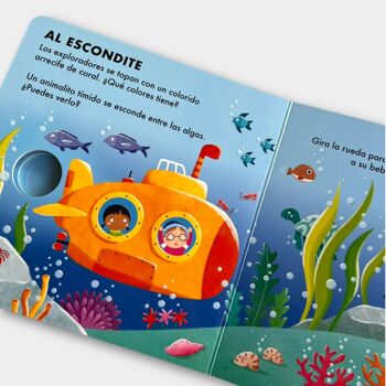 Tourner et trouver - Couleurs : Livres interactifs pour enfants en espagnol couverture rigide / apprendre les concepts de base, les animaux / faire tourner une roue, la motricité 4