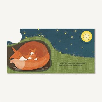 Bonne nuit, tout le monde dort : Livres pour enfants en espagnol couverture rigide pour s'endormir, se détendre/livre avec lumière, piles incluses/interactif/animaux 2