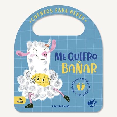 Voglio fare il bagno: libri per bambini per bambini su cartone, in spagnolo, interattivi, con un lembo e una maniglia / supera le prime sfide, goditi il bagno