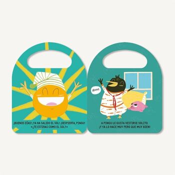 Me visto solito : Livres pour enfants pour bébés en carton, en espagnol, interactifs, avec un rabat et une poignée / surmonter les premiers défis, pour apprendre à s'habiller 2