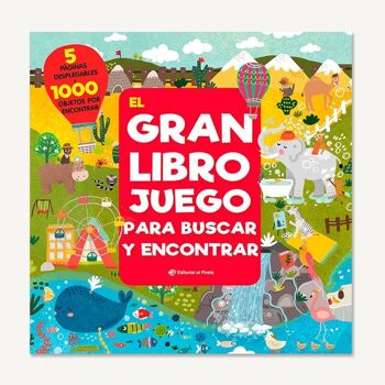 Le grand jeu de recherche et de recherche de livres : livres interactifs en espagnol pour enfants / 1 000 objets à rechercher et 5 grandes pages dépliantes / Puzzles, labyrinthes, jeux de société / Apprendre le vocabulaire 1
