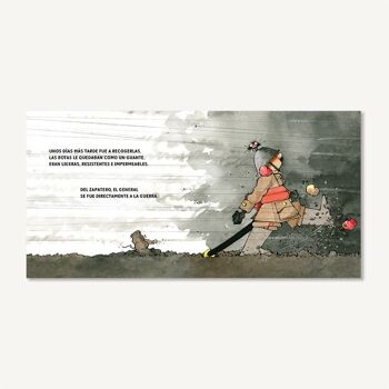 Une histoire pour la paix : Les bottes du général : Livres pour enfants en espagnol, album illustré, histoires avec valeurs/paix, non à la guerre/majuscule, bâton, apprendre à lire 2