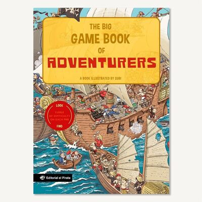 The Big Game Book of Adventurers: Children's Books in English, Seek and Find Game Book with Three Difficulty Levels, Hardcover, Large