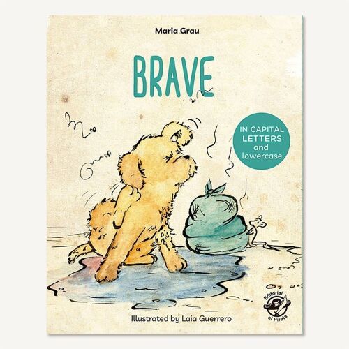 Brave: Libros en inglés para aprender a leer / Cuentos con valores, adopción de animales / En letra mayúscula (de palo) y de imprenta