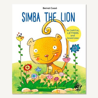 Simba, der Löwe: Bücher auf Englisch zum Lesen lernen / Geschichten mit Werten, Elternratschläge / In Großbuchstaben (aufkleben) und drucken
