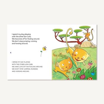 Simba, le Lion : Des livres en anglais pour apprendre à lire / Des histoires avec des valeurs, des conseils de parents / En majuscules (bâton) et en caractères d'imprimerie 3